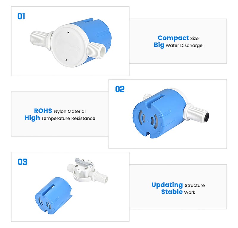 IMXMI 1/2" Automatic Water Level Control Valve - Inside Type, Float Valve for Water Tank, Solar Energy, Auto Pot, Aquarium - Image 4